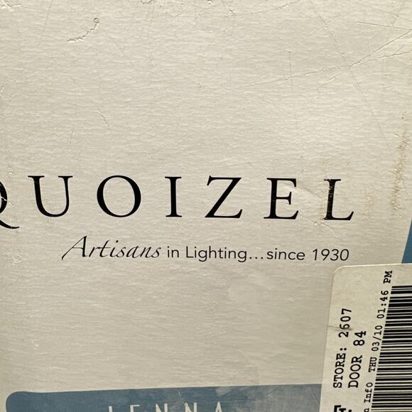 Quoizel Jenna Gold Pendant Light hand-made natural blonde {E8} - Picture 4 of 9